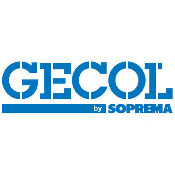 "Logo de Gecol by Soprema, símbolo de soluciones integrales para la construcción."